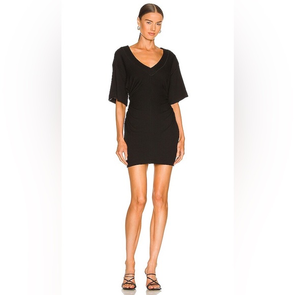 L'Academie Abriana Cotton T Shirt Dress in Black - Size S - Picture 4 of 14